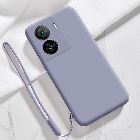 Coque Ultra Fine Silicone Souple 360 Degres Housse Etui YK3 pour Vivo iQOO Z7x 5G Gris Lavende