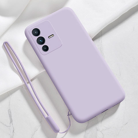 Coque Ultra Fine Silicone Souple 360 Degres Housse Etui YK3 pour Vivo V23 Pro 5G Violet Clair