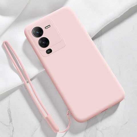 Coque Ultra Fine Silicone Souple 360 Degres Housse Etui YK3 pour Vivo V25 Pro 5G Rose