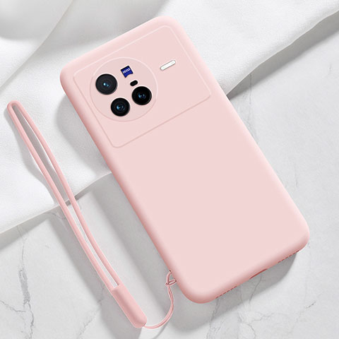 Coque Ultra Fine Silicone Souple 360 Degres Housse Etui YK3 pour Vivo X80 5G Rose