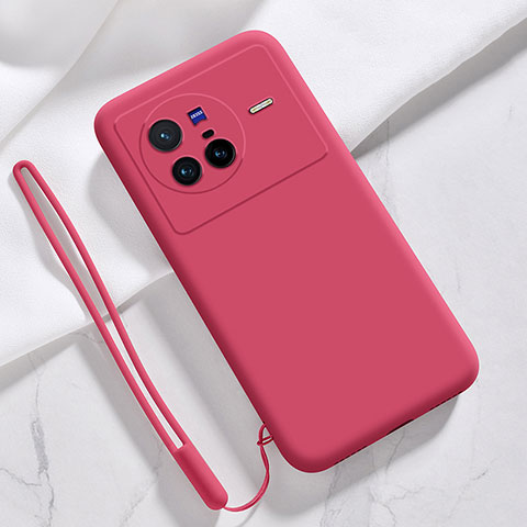 Coque Ultra Fine Silicone Souple 360 Degres Housse Etui YK3 pour Vivo X80 5G Rouge