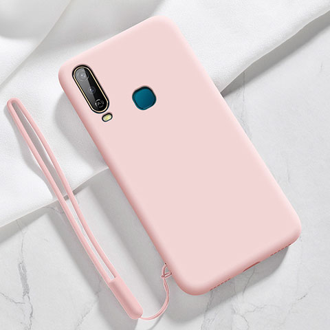 Coque Ultra Fine Silicone Souple 360 Degres Housse Etui YK3 pour Vivo Y12 Rose