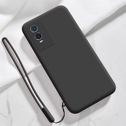 Coque Ultra Fine Silicone Souple 360 Degres Housse Etui YK3 pour Vivo Y76s 5G Noir