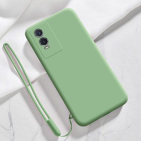 Coque Ultra Fine Silicone Souple 360 Degres Housse Etui YK3 pour Vivo Y76s 5G Vert