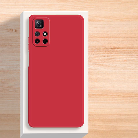 Coque Ultra Fine Silicone Souple 360 Degres Housse Etui YK3 pour Xiaomi Poco M4 Pro 5G Rouge