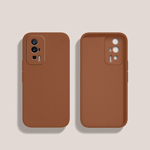 Coque Ultra Fine Silicone Souple 360 Degres Housse Etui YK3 pour Xiaomi Redmi K60 5G Marron