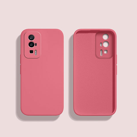 Coque Ultra Fine Silicone Souple 360 Degres Housse Etui YK3 pour Xiaomi Redmi K60 5G Rose Rouge