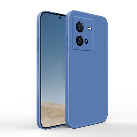 Coque Ultra Fine Silicone Souple 360 Degres Housse Etui YK4 pour Vivo iQOO 10 Pro 5G Bleu