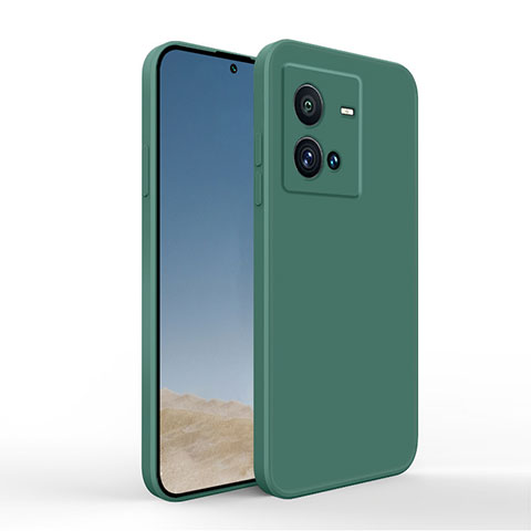 Coque Ultra Fine Silicone Souple 360 Degres Housse Etui YK4 pour Vivo iQOO 10 Pro 5G Vert Nuit