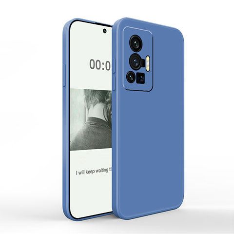 Coque Ultra Fine Silicone Souple 360 Degres Housse Etui YK4 pour Vivo X70 Pro 5G Bleu