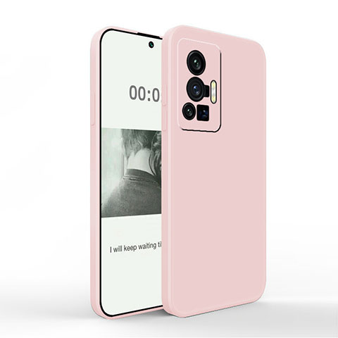 Coque Ultra Fine Silicone Souple 360 Degres Housse Etui YK4 pour Vivo X70 Pro 5G Rose