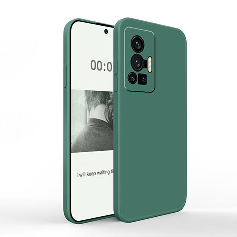 Coque Ultra Fine Silicone Souple 360 Degres Housse Etui YK4 pour Vivo X70 Pro 5G Vert Nuit