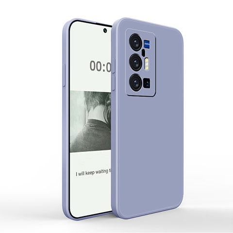 Coque Ultra Fine Silicone Souple 360 Degres Housse Etui YK4 pour Vivo X70 Pro+ Plus 5G Gris Lavende