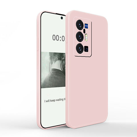 Coque Ultra Fine Silicone Souple 360 Degres Housse Etui YK4 pour Vivo X70 Pro+ Plus 5G Rose