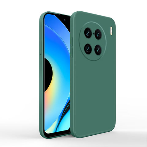 Coque Ultra Fine Silicone Souple 360 Degres Housse Etui YK4 pour Vivo X90 Pro+ Plus 5G Vert Nuit