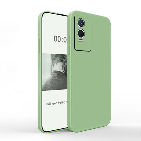 Coque Ultra Fine Silicone Souple 360 Degres Housse Etui YK4 pour Vivo Y74s 5G Vert