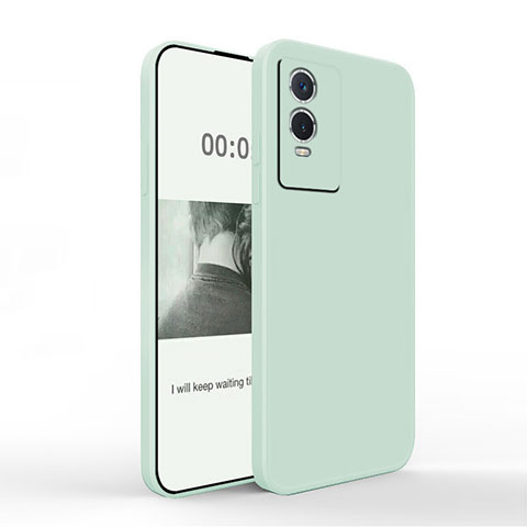 Coque Ultra Fine Silicone Souple 360 Degres Housse Etui YK4 pour Vivo Y76s 5G Pastel Vert