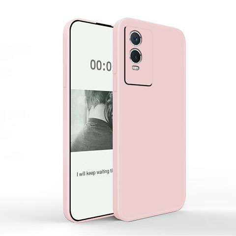 Coque Ultra Fine Silicone Souple 360 Degres Housse Etui YK4 pour Vivo Y76s 5G Rose