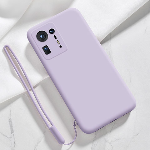 Coque Ultra Fine Silicone Souple 360 Degres Housse Etui YK4 pour Xiaomi Mi Mix 4 5G Violet Clair