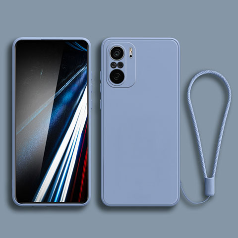 Coque Ultra Fine Silicone Souple 360 Degres Housse Etui YK4 pour Xiaomi Poco F3 5G Gris Lavende