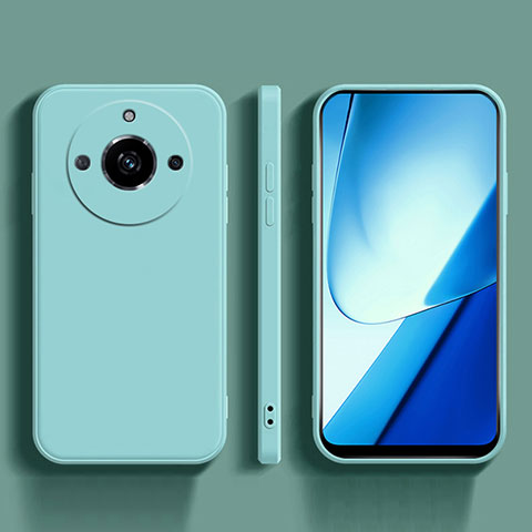 Coque Ultra Fine Silicone Souple 360 Degres Housse Etui YK5 pour Realme 11 Pro+ Plus 5G Cyan