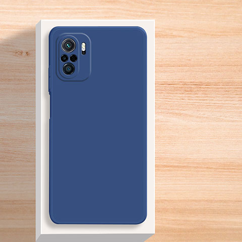 Coque Ultra Fine Silicone Souple 360 Degres Housse Etui YK5 pour Xiaomi Redmi K40 Pro 5G Bleu