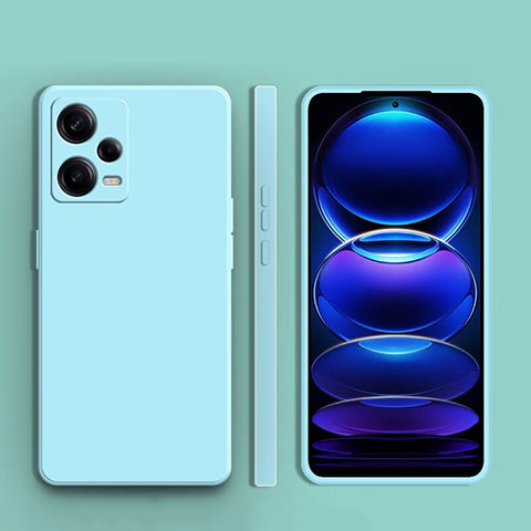 Coque Ultra Fine Silicone Souple 360 Degres Housse Etui YK5 pour Xiaomi Redmi Note 12 Pro 5G Bleu Clair