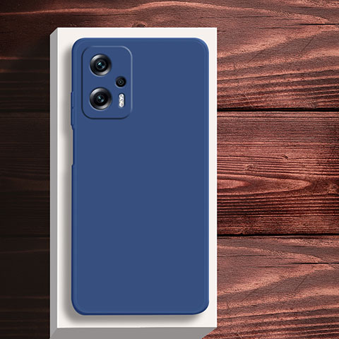 Coque Ultra Fine Silicone Souple 360 Degres Housse Etui YK5 pour Xiaomi Redmi Note 12T Pro 5G Bleu