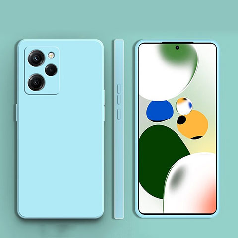 Coque Ultra Fine Silicone Souple 360 Degres Housse Etui YK6 pour Xiaomi Poco X5 Pro 5G Bleu Clair