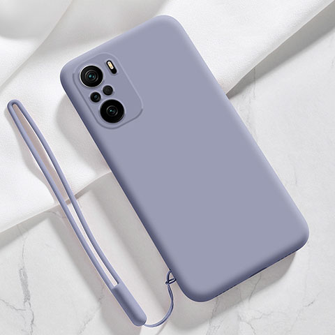 Coque Ultra Fine Silicone Souple 360 Degres Housse Etui YK6 pour Xiaomi Redmi K40 5G Gris Lavende