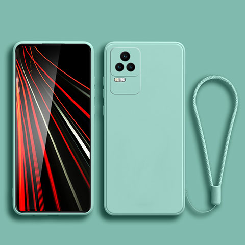 Coque Ultra Fine Silicone Souple 360 Degres Housse Etui YK6 pour Xiaomi Redmi K50 5G Cyan