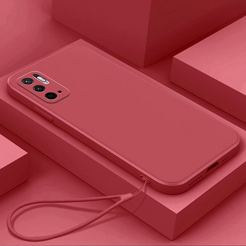 Coque Ultra Fine Silicone Souple 360 Degres Housse Etui YK6 pour Xiaomi Redmi Note 10 5G Rouge