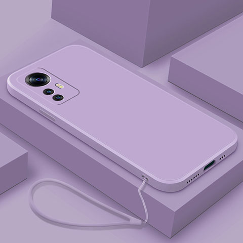 Coque Ultra Fine Silicone Souple 360 Degres Housse Etui YK7 pour Xiaomi Mi 12T 5G Violet