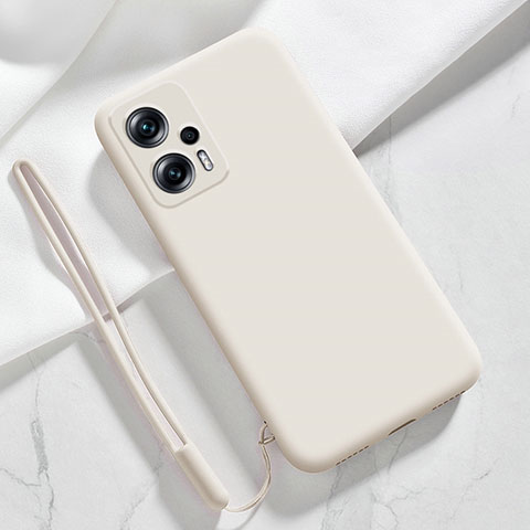 Coque Ultra Fine Silicone Souple 360 Degres Housse Etui YK7 pour Xiaomi Redmi Note 12T Pro 5G Blanc