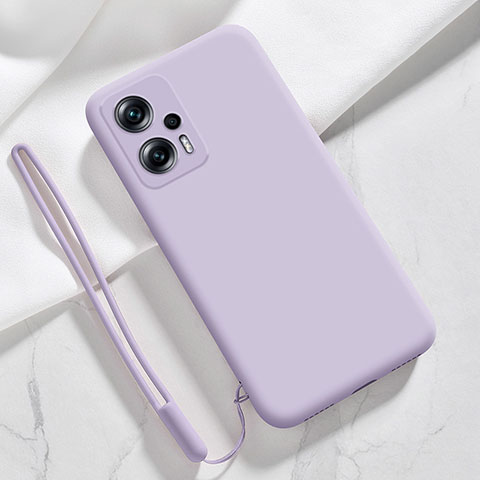 Coque Ultra Fine Silicone Souple 360 Degres Housse Etui YK7 pour Xiaomi Redmi Note 12T Pro 5G Violet Clair