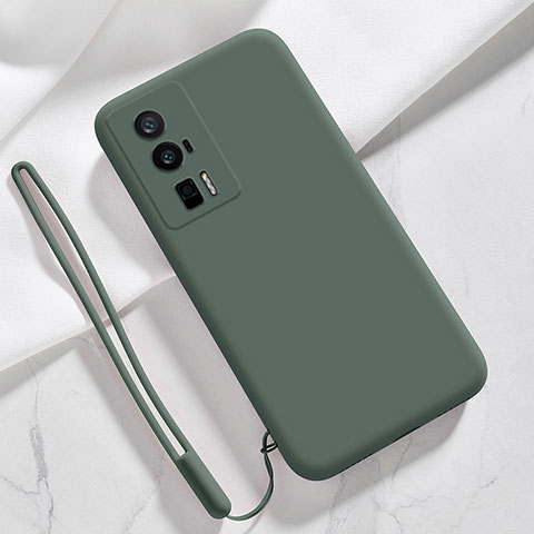 Coque Ultra Fine Silicone Souple 360 Degres Housse Etui YK8 pour Xiaomi Redmi K60 5G Vert Nuit