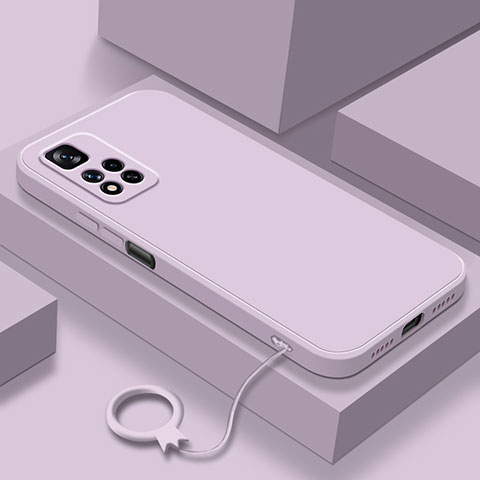 Coque Ultra Fine Silicone Souple 360 Degres Housse Etui YK8 pour Xiaomi Redmi Note 11 Pro+ Plus 5G Violet Clair
