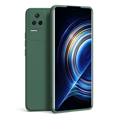 Coque Ultra Fine Silicone Souple 360 Degres Housse Etui YK9 pour Xiaomi Redmi K50 5G Vert