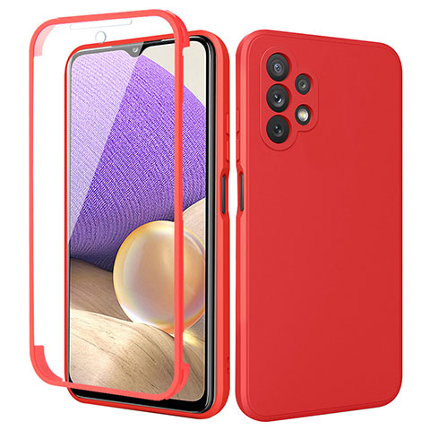 Coque Ultra Fine Silicone Souple Housse Etui 360 Degres Avant et Arriere MJ1 pour Samsung Galaxy A32 4G Rouge