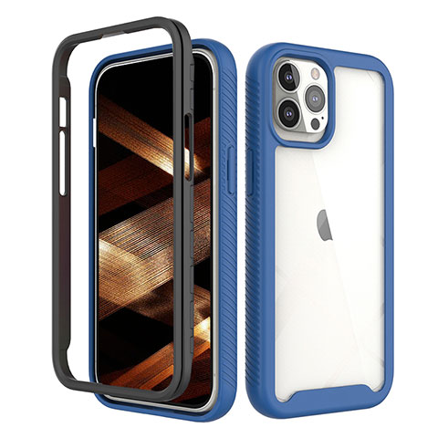 Coque Ultra Fine Silicone Souple Housse Etui 360 Degres Avant et Arriere pour Apple iPhone 14 Pro Bleu