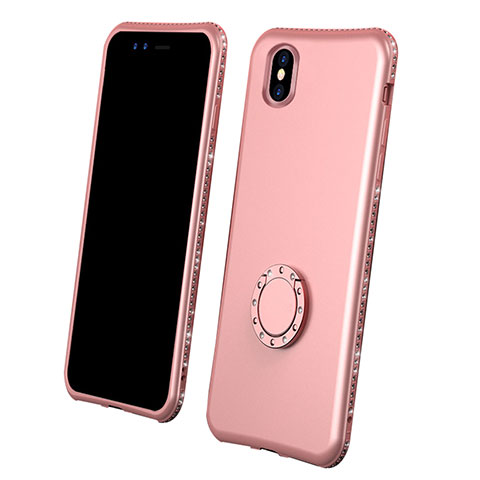 Coque Ultra Fine Silicone Souple Housse Etui 360 Degres Avant et Arriere pour Apple iPhone Xs Or Rose