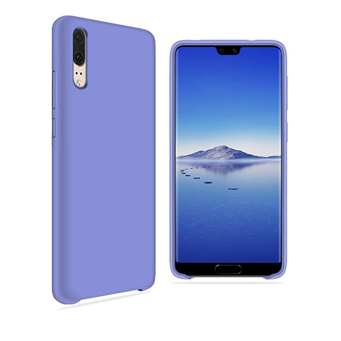 Coque Ultra Fine Silicone Souple Housse Etui 360 Degres Avant et Arriere pour Huawei P20 Violet