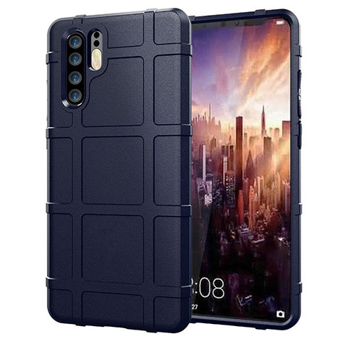 Coque Ultra Fine Silicone Souple Housse Etui 360 Degres Avant et Arriere pour Huawei P30 Pro Bleu