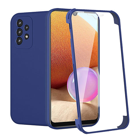 Coque Ultra Fine Silicone Souple Housse Etui 360 Degres Avant et Arriere pour Samsung Galaxy A32 5G Bleu