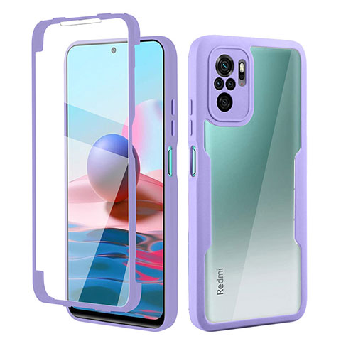 Coque Ultra Fine Silicone Souple Housse Etui 360 Degres Avant et Arriere pour Xiaomi Poco M5S Violet Clair