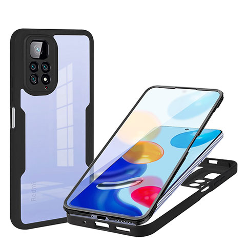 Coque Ultra Fine Silicone Souple Housse Etui 360 Degres Avant et Arriere pour Xiaomi Redmi Note 11 4G (2022) Noir