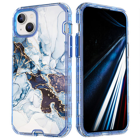 Coque Ultra Fine Silicone Souple Housse Etui 360 Degres Avant et Arriere YJ1 pour Apple iPhone 13 Pro Bleu Clair