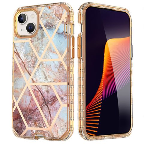 Coque Ultra Fine Silicone Souple Housse Etui 360 Degres Avant et Arriere YJ2 pour Apple iPhone 15 Colorful