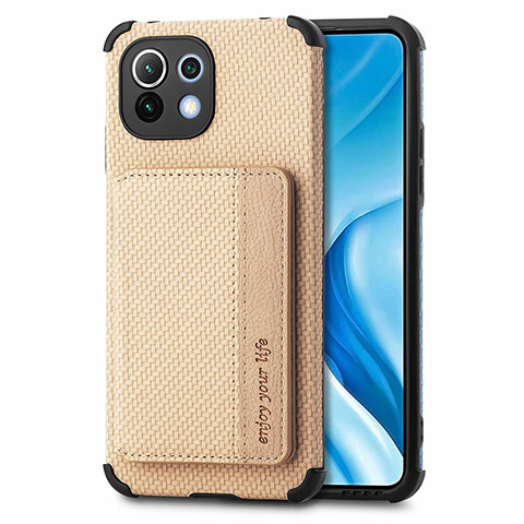 Coque Ultra Fine Silicone Souple Housse Etui avec Aimante Magnetique A04 pour Xiaomi Mi 11 Lite 5G NE Or