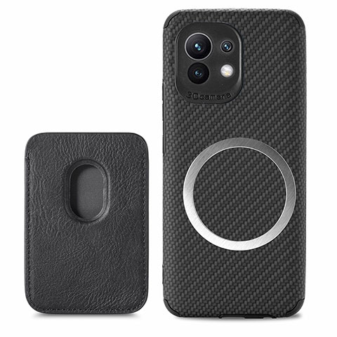 Coque Ultra Fine Silicone Souple Housse Etui avec Aimante Magnetique A05 pour Xiaomi Mi 11 5G Noir